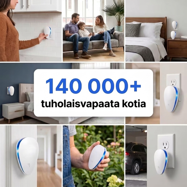 Aerö-ultraäänikarkotin loiseläimiä vastaan - Hävitä lopullisesti yli 14 tuholaista